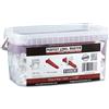 Perfect Level Master T-Lock - Sistema di livellamento per piastrelle da 1/32 (1 mm), set da 300 distanziatori e 100 cunei! Perfect Level Master Kit completo anti lippage