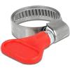 Delock Fascetta stringitubo in acciaio inox 400 SS con dado ad ala 16-25 mm, 5 pezzi, rosso