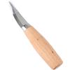 ACTINPANT Coltello Da Intaglio Con Funzione 1pc, Ferro Inossidabile, Manico Ergonomico In Faggio, Cucchiaio for La Lavorazione Del Legno, Curvo Dritto(1pc Flat)