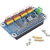 NutriEss Scheda driver attuatore sterzo Controller PWM ad alta precisione a 16 canali Risoluzione 12 bit Interfaccia I2C compatibile con Zero 2B 3B+ per progetti fai te di robotica