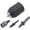 ERNZI 0.8-10mm 3/8 -24UNF autobloccante mandrino autoserrante autoserrante 3/8 adattatore mandrino for adattarsi alla conversione della chiave a percussione esagonale SDS (Color : Chuck and Shank Set)