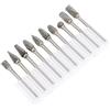 DOITOOL 10pezzi Punte per Fustelle in Acciaio Inox Rotanti per Intaglio Artigianale Strumento per Incisione per Rettifica e Lucidatura