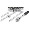 SATA ST09204SJ - Set metrico a 12 punti con design a sgancio rapido, per una rimozione rapida della presa da 18 pezzi da 1/2