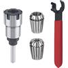Rtppyakk Tronco Fresa Bit Pinze di serraggio ritardante mandrino convertitore adattatore, 1/2,1/4 gambo bit con pinza di serraggio ER20 Conversione