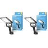 Garza Lampada da Parete per Esterno a LED Solare, 4000K, Copertura 25m² Sensore di Movimento, 3 Modalità, IP54, Autonomia 12 Ore, Angolo Regolabile a 180°, Ricarica Solare Efficiente (Confezione da 2)