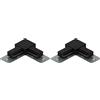 Briloner - Sistema di binari Connettore angolare per binari, accessorio, prolunga, 86 mm, nero (Confezione da 2)