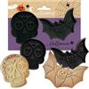 ScrapCooking - 2 taglierine per espulsione Halloween - Calavera & Pipistrello - Taglierina per biscotti in 3D - Embossori per pasticceria - Teschio messicano - Stampini per biscotti - 2142