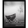 Americanflat Cornice 40x50 cm Nera - Cornice Foto 50x40 cm in Legno MDF con Pannello Protettivo in Plastica e Ganci Integrati