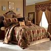 Loom and Mill Biancheria da letto ultra morbida con federe europee, copriletto, cuscino decorativo imbottito per camera da letto, ciniglia, oro rosso, regina