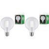 Paulmann 29127 Eco-Line Lampadina a filamento LED 230V Globe G95 E27 840lm 4W 4000K chiaro (Confezione da 2)