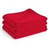 Glart G3R set 3 coperte in pile Oeko-Tex, 130x160 cm, rosse, 100% | Tessuto da 200 g/m², versatile come coperta per casa, coccolosa, per divano, ospiti o picnic