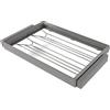 Emuca - Kit cassetto portascarpe e telaio regolabile Quartz per armadi, chiusura ammortizzata e estrazione totale, modulo 80 cm, finitura Titanio
