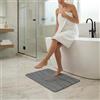 NK Tappetino Bagno Diatomite 60 x 40 cm - Tappeto Effetto Pietra Super Assorbente, Asciugatura Rapida e Antiscivolo per Doccia, Stone Bath Mat