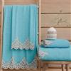 PETTI Artigiani Italiani - Asciugamani Bagno in 100% Spugna di Cotone, Set Asciugamani 1+1, 2 Pezzi 1 Asciugamano Viso e 1 Asciugamano Mani, Turchese