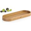 AdHoc Sottobicchiere Posto in legno di acacia, macina sale e pepe, supporto per latte e zucchero, supporto per tè e caffè, ampolla per candele, 23 x 8 cm