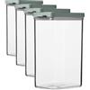 Mepal - Omnia Contenitore Con Coperchio per Alimenti Secchi - Organizzatore per la Cucina - Impilabile ed Ermetico - Lavabile in Lavastoviglie - 2000 ml - Nordic Sage (Confezione da 4)