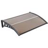 Willonin Tendalino per porta d'ingresso Marquise solare, porta anti-sole, protezione per riparo in policarbonato (60 x 100 cm, Teachle)