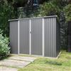 Parama Casetta da Giardino in Acciaio Zincato 2,77x1,93xh1,96 cm, 5,35mq, Porta a Battente (Grigio)