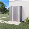 Parama Casetta Da Giardino In Acciaio Zincato 1,51x1,03xh1,96 m, 1,55mq, Ripostiglio Attrezzi, Porta Battente (Grigio)