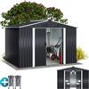 GARDEBRUK® Casetta per Attrezzi da Giardino Capanno in Metallo da Esterno 5m² con Base 260x205x180cm Capannone XXL