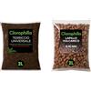 Clorophilla Kit Terriccio Universale + Lapillo Vulcanico 5-10 mm - Substrato Naturale per Piante, Drenaggio e Rinvaso - Uso Interno ed Esterno (KIT 2L+2L)