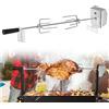 LARS360 Set di spiedo da 107 cm, in acciaio inox per barbecue a gas, con motore 220-240 V