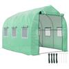 Outsunny Serra tunnel con finestre e porta per giardino 3 x 2 M