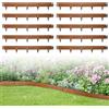 wowspeed 10 Pezzi Bordura per Giardino in Acciaio Corten, 107cm Bordura per Aiuola, Altezza 15cm, Bordo per Aiuole Flessibile, Bordure per Aiuole, Bordi per Aiuole Giardino per Cortile, Prato, Orto