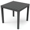PEBSHOP Tavolo in Resina Antracite 78 x 78 x H. 72 cm.