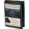 OUNUO Telo Pacciamatura 1m x 10m, 90 g/m², Telo Anti Erbacce per Orto, Giardino, Stabilizzazione UV, Nero