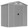 vidaXL Capanno da Giardino Grigio Chiaro 191x130x198cm Acciaio Zincato