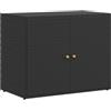 vidaXL Mobiletto da giardino nero 100x55,5x80 cm in polyrattan