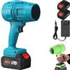 Generico Seese Pro Soffiatore Elettrico Senza Fili - Soffiatore Aspirapolvere 2 in 1 Portatile, 35000 RPM Ultra Potente, 40 Minuti Autonomia, Leggero per Giardino, Cortile, Foglie, Prato (Blue,2 Battery)