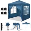 WOLTU Gazebo pop up 2x2m con sacchi di sabbia Tendone Pieghevole Blu