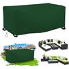 ZYXYMY Copertura Per Mobili da Giardino, Verde Anti-UV Copertura Tavolo Esterno Impermeabile, Panno 420D Oxford Impermeabile Copertura, Rettangolare Copertura Tavolo Giardino, 160x70x20cm