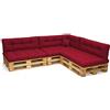 POKAR Set di Cuscini per Europallet Imbottito da 8 pezzi: 3x Sedile 120x80cm +3x Schienale 120x40cm +1x Laterale 60x40cm +1x decorativo 40x40cm, per Divano da Giardino, senza Pallet, Rosso Scuro