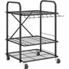 Outsunny Organizzatore da Giardino, 9 Ganci, 40 Scomparti, Nero | Supporto da giardino, Carrello portautensili garage, Metallo, per cesoie, pale, rastrelli, Ripostiglio giardino