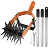 GWCYMYD Coltivatore 2 in 1, 146 cm, manico lungo regolabile, in acciaio inox, resistente alle intemperie, antiruggine, per allentare e mescolare il terreno