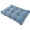 POKAR Cuscino-sedile Imbottito 120x80x12cm per Divano da Giardino, fodere asportabile e lavabile, per Bancali, comoda Seduta per Interno ed Esterno, DYI - fai da te, senza Pallet, blu
