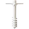 BESTonZON 1Pezzi Picchetto di Supporto per ombrellone Mare Spiaggia in plastica Porta ombrellone da Spiaggia(Bianco)