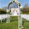 Poxvythb Arco per Rose Rampicanti, Garden Pergolas Metallo Arco Sostegno per Piante Rampicanti, Decorazione Giardino, patio e piante rampicanti(L220xW40xH230cm) Weiß-B