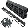 Garronda Bordura Giardino 24 m Altezza 5,8 cm con 100 Ancoraggi, Bordo per Aiuole in Plastica, Recinzione Giardino Esterno, Bordo Dritto Facile da Montare GD-0157