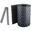 Sellon24 Strisce frangivista in rattan a doppia asta con clip, 19 x 255 cm, con clip di fissaggio, 2,5 m (RD03 antracite)