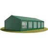 TOOLPORT Tendone per feste 5x10 m PVC verde scuro 100% impermeabile Gazebo da giardino Tendone da esterno Tenda party