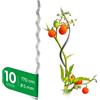 Novatool - 10 pezzi di aste a spirale per pomodori da 170 cm x 5 mm Ø, aste per tralicci in acciaio zincato, aste per pomodori, supporti per piante, supporti per pomodori, aste per pomodori, supporti
