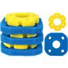 kychenBase CPF-180 / CPF-250 Spugne Filtro Laghetto - Ricambio Materiale Filtrante, Spugne in Schiuma Filtrante per Laghetto (3 x Blu Grossolana, 3 x Gialla Fine)
