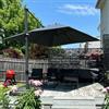 PURPLE LEAF Ombrellone da Giardino 2,5 x 2,5 m con Base, Ombrellone Decentrato in Alluminio con Inclinabile e Rotazione di 360°, Tela Protezione UV 50+ per Balcone Piscina Terrazza Esterno, Grigio