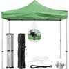 DARDARUGA Gazebo Pieghevole da Giardino 3x3m, Alluminio, Impermeabile, Resistente ai Raggi UV, Chiusura a Fisarmonica, Altezza regolabile, Picchetti + Sacca Trasporto + Corde Incluse, Colore Verde