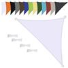NINGOU Vela ombreggiante Triangolare 2.5x2.5x3.5m Impermeabile Tenda a Vela Parasole Protezione Solare Anti UV per Giardino Esterno Terrazza-Bianco