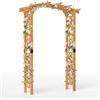 COSTWAY Arco da Giardino in Legno, Pergola da Esterno per Piante Rampicanti, Pergolato per Matrimonio e Feste, da Giardino, Patio e Cortile (Modello 2)